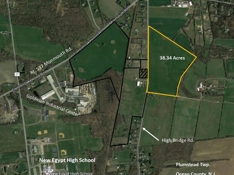 38 Acres Farmland in New Egypt, Farm for Sale in New Jersey, 125544