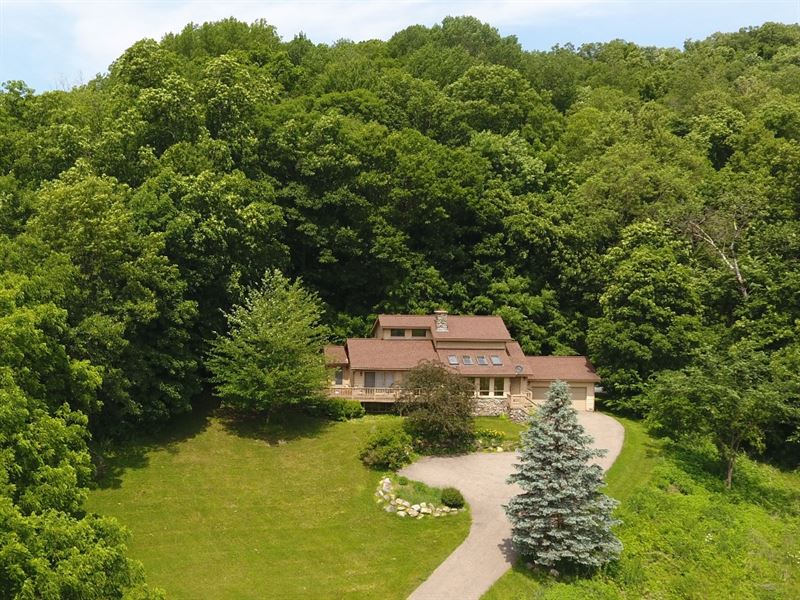 Country Home On 34+/ Acres Farm for Sale in Bear Creek, Sauk County