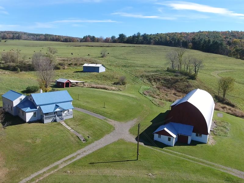 Family Farm, Good Farmhouse, Barn : Endicott : Broome County : New York