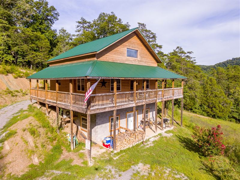 Log Home Land In East Tn Mountains Farm for Sale in Thorn Hill