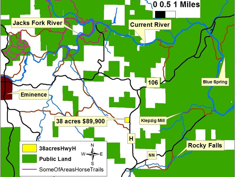 Land Eminence & Winona, Mo, 37.81, Farm for Sale in Missouri, #207500 ...