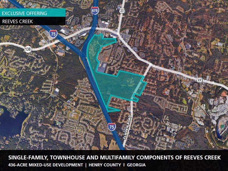 436 Acre Mixed Use, Reeves Creek : Stockbridge : Henry County : Georgia