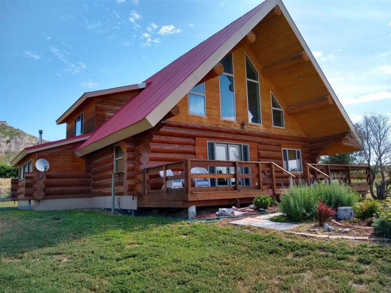 Lake Minatare Log Home Retreat, Farm for Sale in Nebraska, 221790