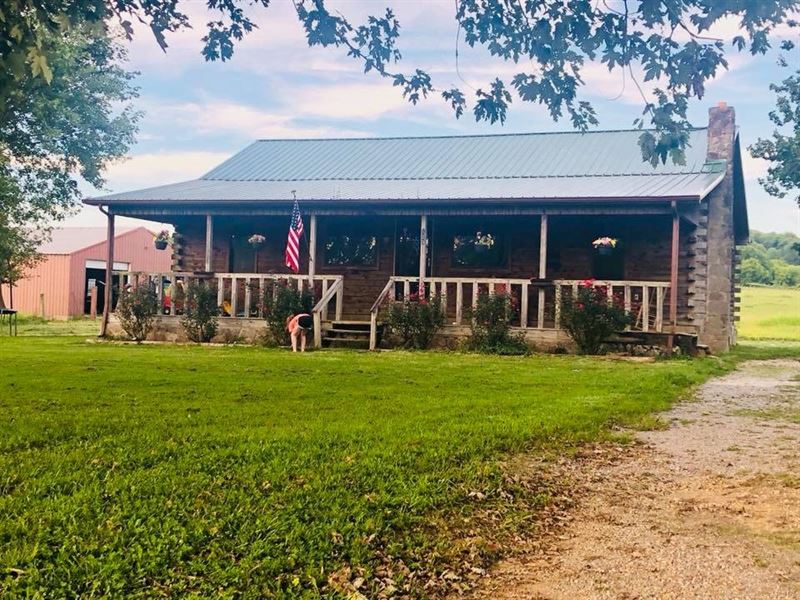 Log Home on 19+ Acres : Lakewood Park : Coffee County : Tennessee