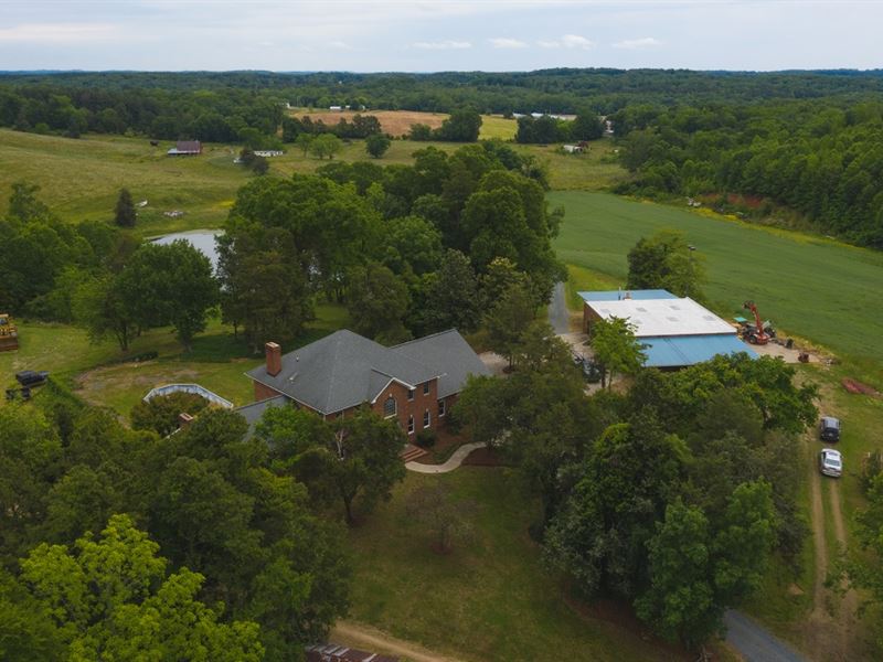 Colonial Home, Lake on 72.6 Acres, Farm Auction in North Carolina