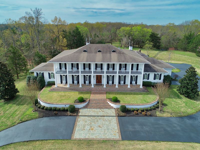 Stunning Estate on 6.5 Acres Farm Auction in Tupelo, Lee County