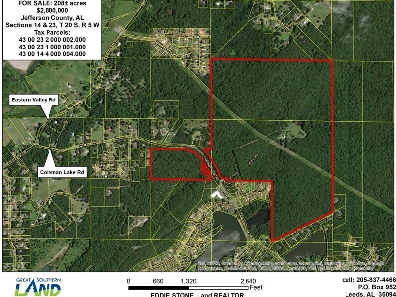 1-010 Coleman Lake Road 208 Acres : McCalla : Jefferson County : Alabama