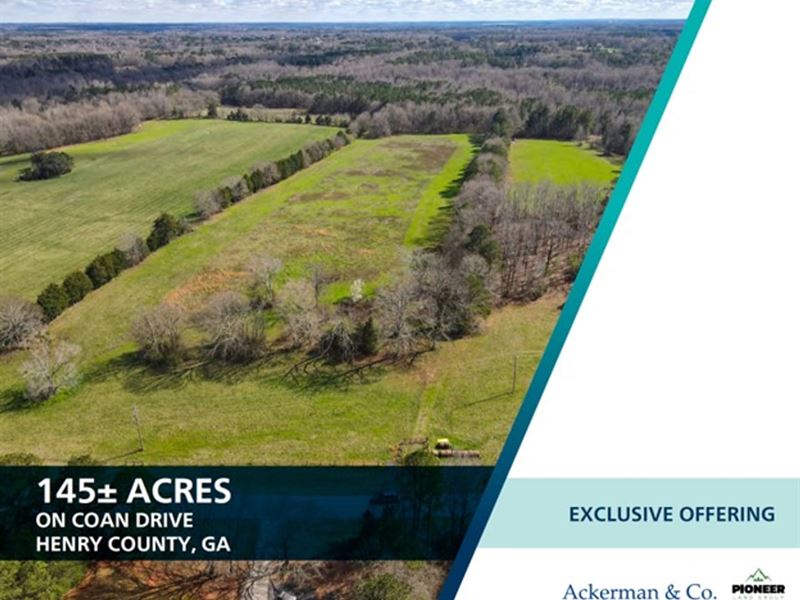 Coan Drive, 145 Acres : Locust Grove : Henry County : Georgia