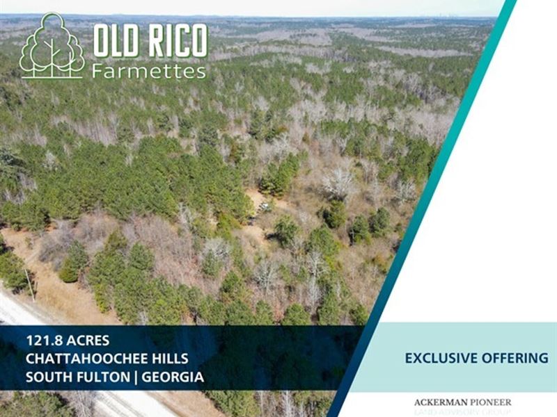 Old Rico Road, Up to 121.8 Acres : Chattahoochee Hills : Fulton County : Georgia