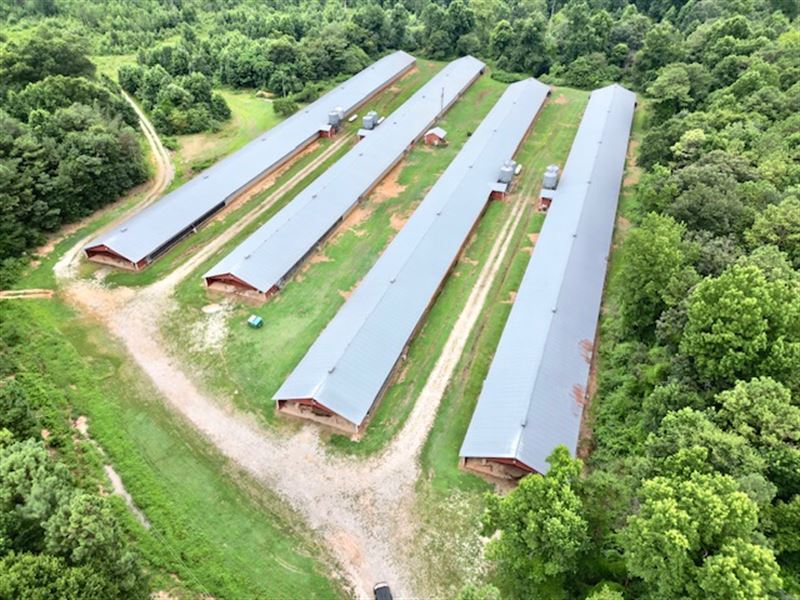 6 House Broiler Poultry Farm : Carlton : Madison County : Georgia