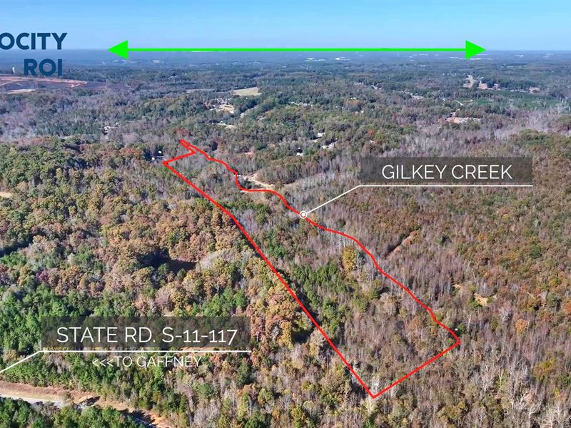 Creekside 17 Acres in Gaffney, SC, Farm for Sale by Owner in South