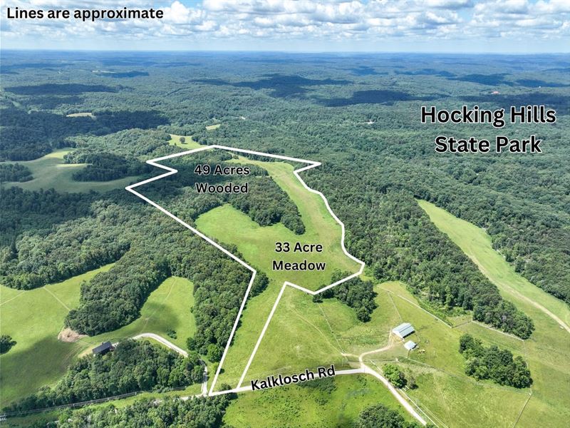 Kalklosch Rd, 82 Acres, Hocking : Logan : Hocking County : Ohio