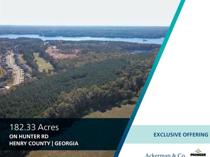 182.33 Acres, Hunter Road : McDonough : Henry County : Georgia