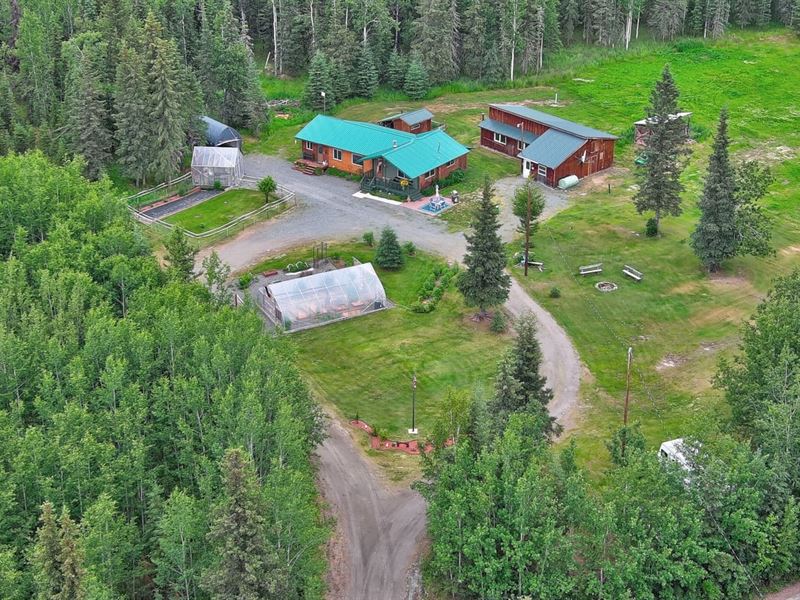 5 Acre Home with Farm/Garden : Kasilof : Kenai Peninsula Borough : Alaska