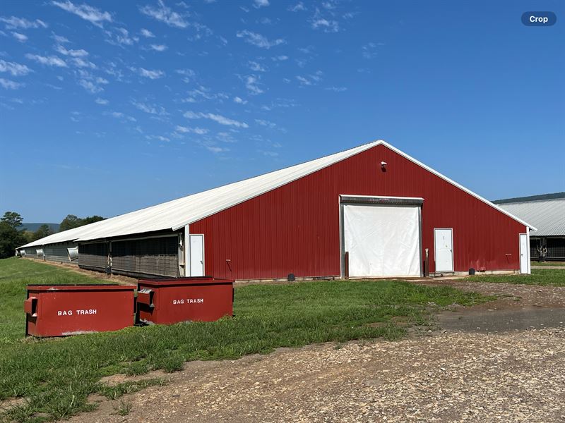 Newer 8 House Tyson Broiler Farm : Gravelly : Yell County : Arkansas