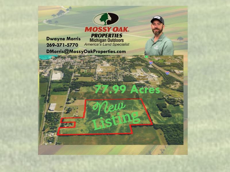 77.99 Tillable Acres with Irriga : Coloma : Berrien County : Michigan