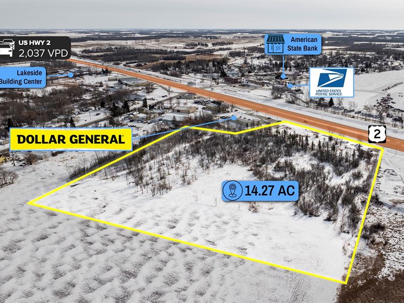 14.27 Acre Parcel, $1 Starting Bid : Erskine : Polk County : Minnesota