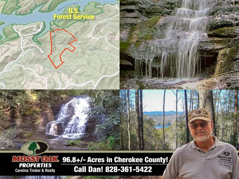 96.85 Lakefront Acres, Unrestric : Murphy : Cherokee County : North Carolina